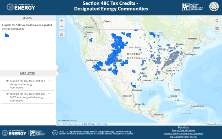 Section 48C Tax Credits Map